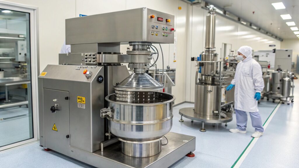 Double planetary mixer biopharma application