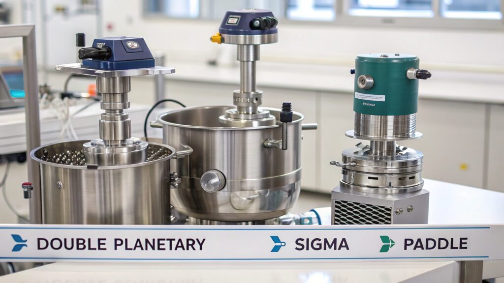 Comparison of planetary sigma paddle mixers for biopharma