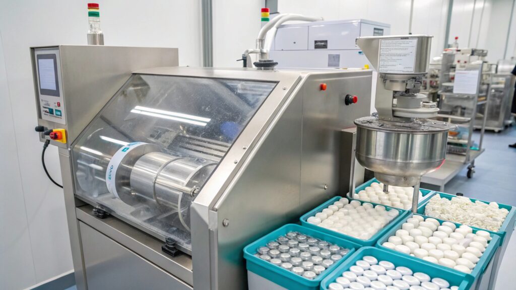 Paddle mixer pharmaceutical solution mixing