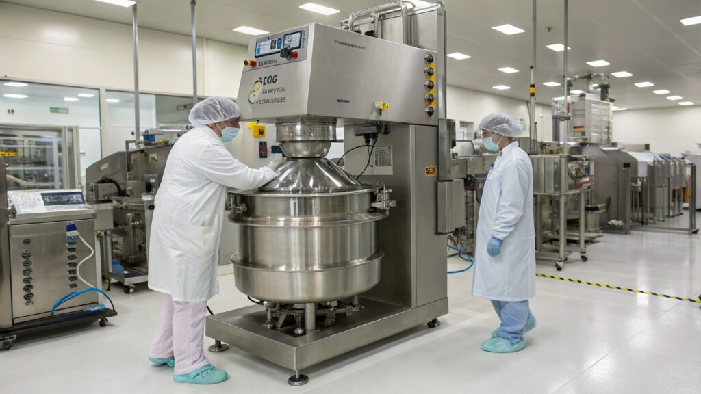 Pharmaceutical applications double planetary mixer